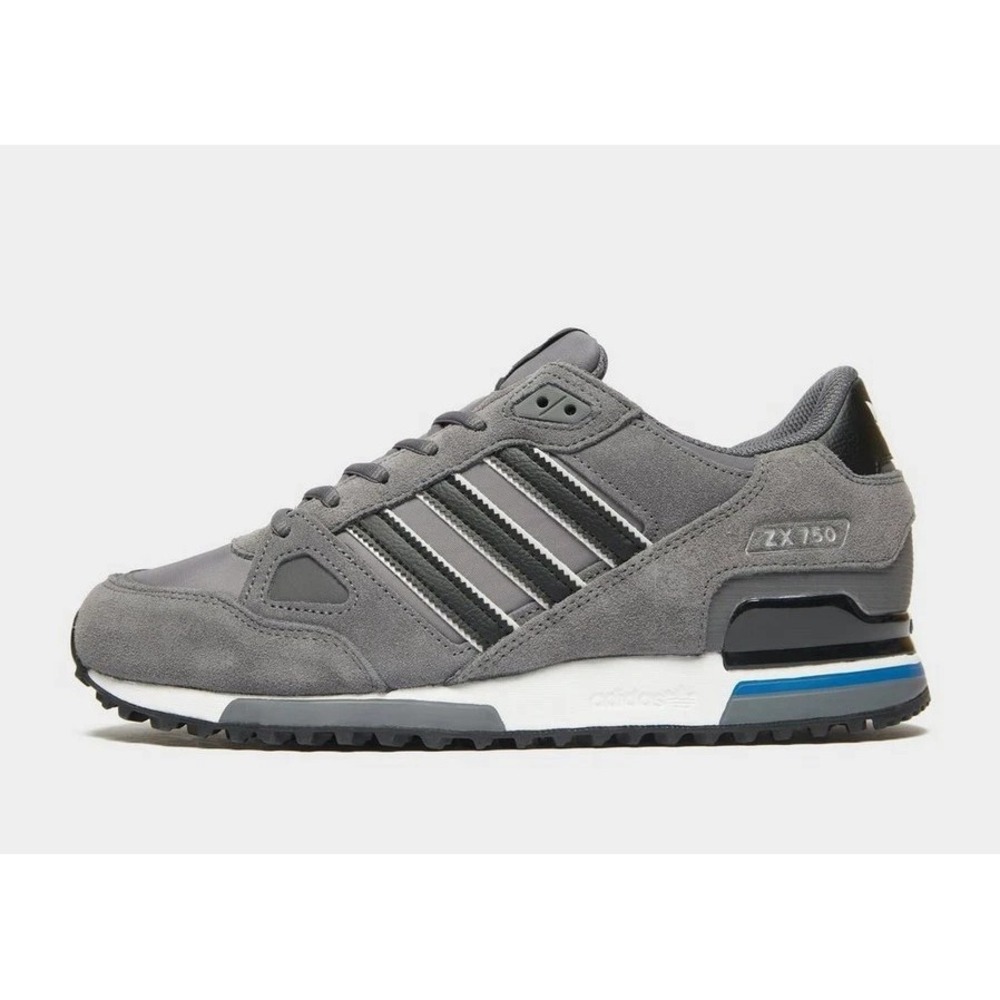 Adidas ZX 750 Men's Size 6.5 Sneaker Shoes Gray Black Suede Lace-Up Shoes GZ1913